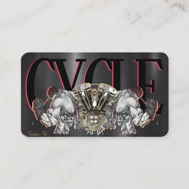 Stylish Motorcycle Business Card (Front)