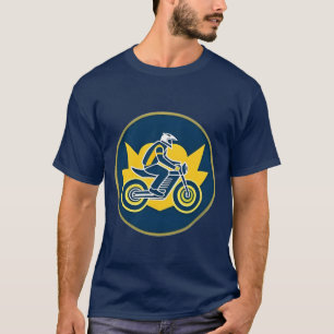 Stylish Motorcyclist Riding Retro Bike T-Shirt