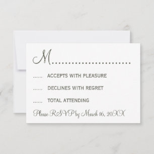 Stylish Moustache and Lips RSVP Card