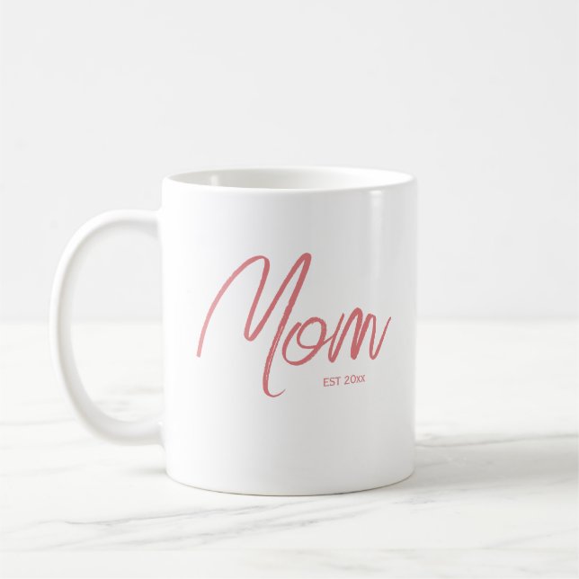 Stylish Mum Established Year Coffee Mug (Left)