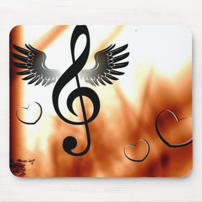 Stylish Music Design Mousepad (Front)