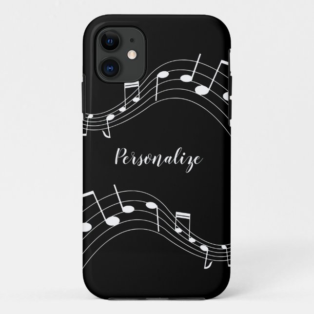 Stylish Music Notes Trendy Cool Personalised Case- Case-Mate iPhone Case (Back)