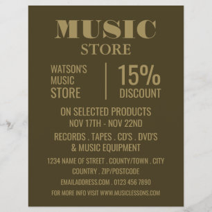 Stylish Music Store Advertising Flyer