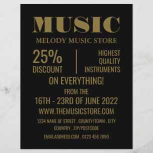 Stylish Musical Instrument Store Flyer