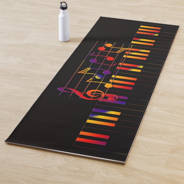  Stylish Musical Keyboard Yoga Mat (In Situ)