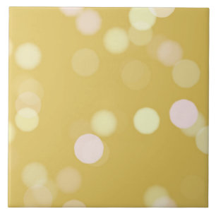 Stylish Mustard Blush Bokeh Tile