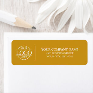 Stylish Mustard Business Logo Return Address