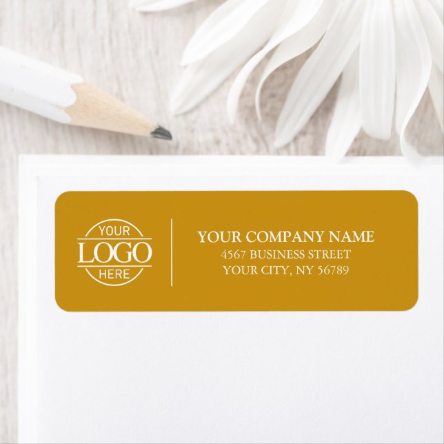 Stylish Mustard Business Logo Return Address (Insitu)