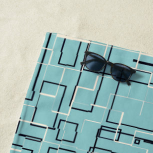 Stylish Muted Light Teal Beach Towel