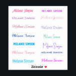 Stylish Name  colourful  pink violet blue Stickers<br><div class="desc">Stylish Name Sticker. More stickers available in my zazzle shop. 

https://www.zazzle.com/store/bohemianlifestyle</div>