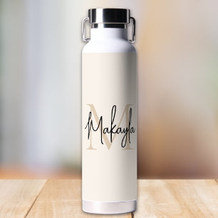 Stylish Name Monogram Water Bottle