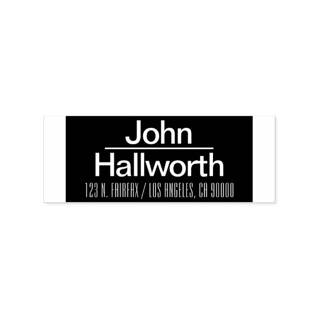 Stylish Name & Return Address Template Rubber Stamp (Imprint)
