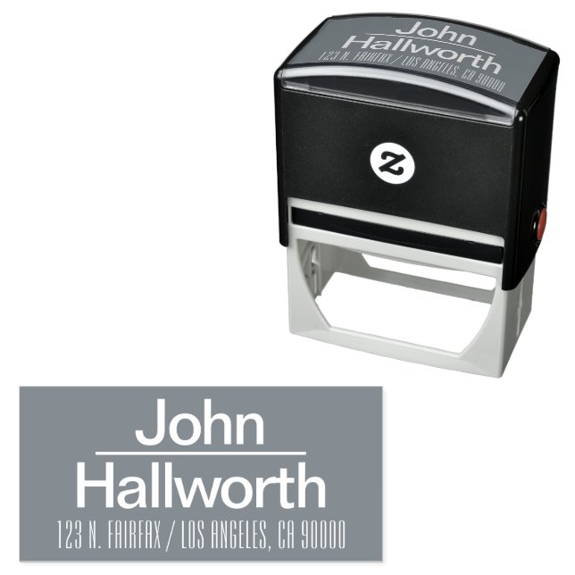 Stylish Name & Return Address Template Self-inking Stamp (In Situ)