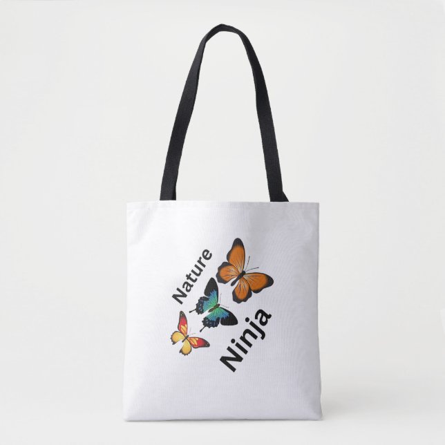 Stylish “Nature Ninja ” Tote Bag – Reusable, Eco-F (Front)