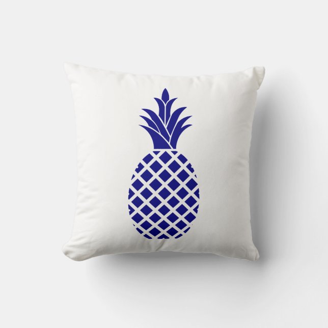 Stylish Navy Blue Pineapple Cushion (Front)