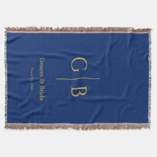Stylish Navy Throw Blanket for Wedding Favors