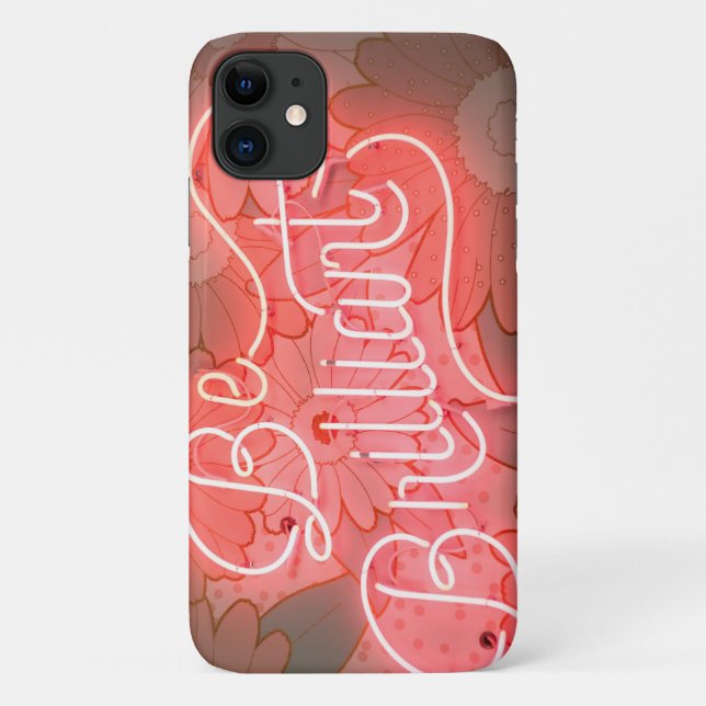 Stylish Neon Be Brilliant Floral  Case-Mate iPhone Case (Back)