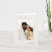 Stylish Neutral Photo Minimalist Wedding