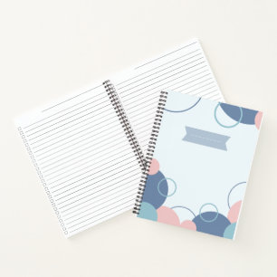Stylish Notebook with Colorful Circles Design