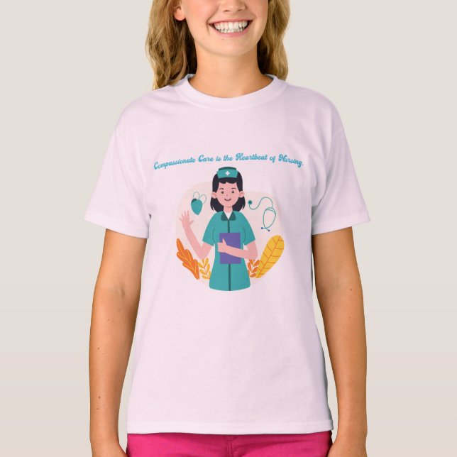 Stylish Nurse Empowerment Design T-Shirt (Front)