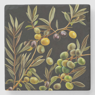 Stylish Olive Branch Coasters
