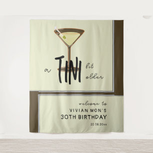 Stylish Olive Martini Birthday Welcome Tapestry