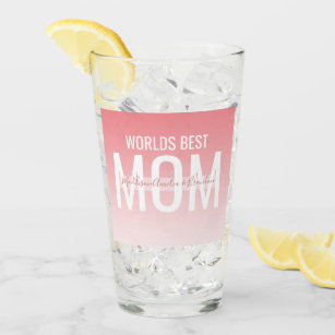 Stylish Ombre Worlds Best Mum Glass