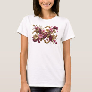 Stylish Orange ABSTRACT ART Artistic Motif T-Shirt