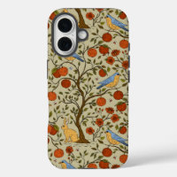 Stylish Orange Apples on Brown Trees Design