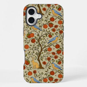 Stylish Orange Apples on Brown Trees Design iPhone 16 Plus Case