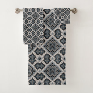 Stylish oriental ornament  bath towel set