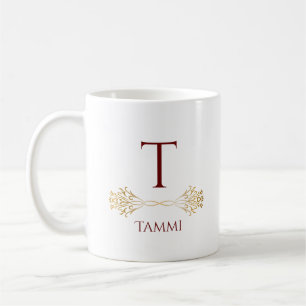 Stylish Original Monogram Name Merry Christmas Coffee Mug