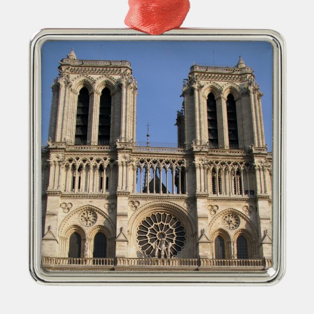Stylish Ornament with Notre Dame de Paris (Front)
