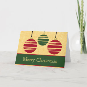 Stylish Ornaments Christmas Card