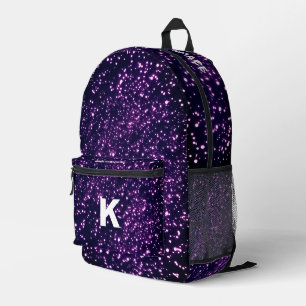 Stylish Outer Space Galaxy Universe Purple Printed Backpack