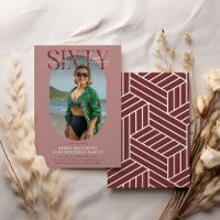 Stylish Oval Photo & Signature 60th Birthday