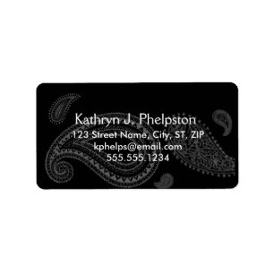 Stylish Paisley/Bandanna Pattern Address Label