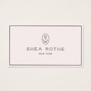 Stylish Pale Pink Professional Modern Monogram