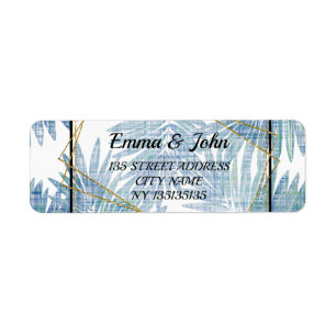 Stylish palm leaves personalised