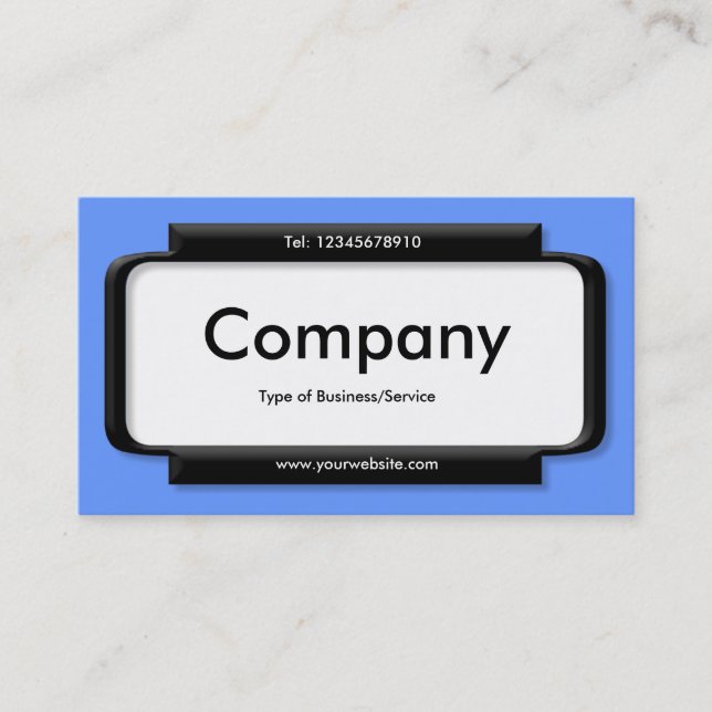 Stylish Panel - Blue (6699FF) Business Card (Front)