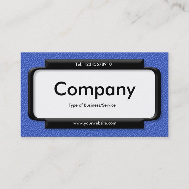 Stylish Panel - Blue Embossed Texture Business Card (Front)