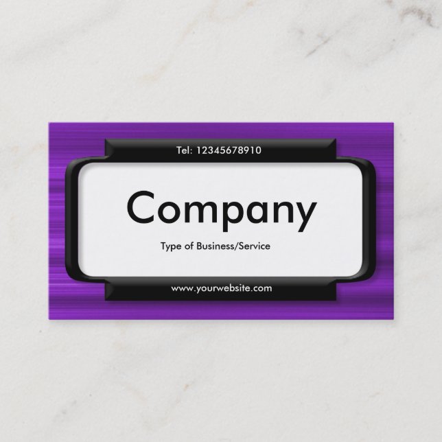Stylish Panel - Brushed Purple Texture Business Card (Front)