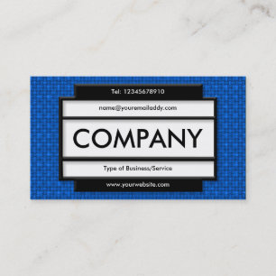 Stylish Panel II - Blue Fabric II Texture Business Card