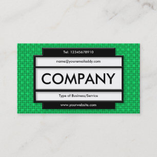 Stylish Panel II - Green II Fabric Texture Business Card
