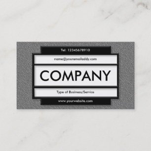 Stylish Panel II - Mid Grey Embossed Texture Business Card