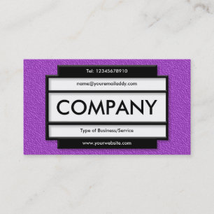 Stylish Panel II - Purple Embossed Texture Business Card