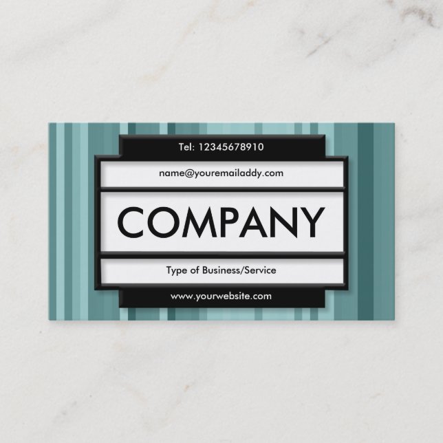 Stylish Panel II - Stripes 04 Business Card (Front)
