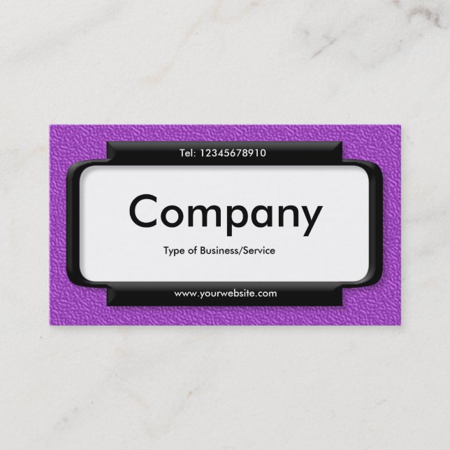 Stylish Panel - Purple Embossed Texture Business Card (Front)