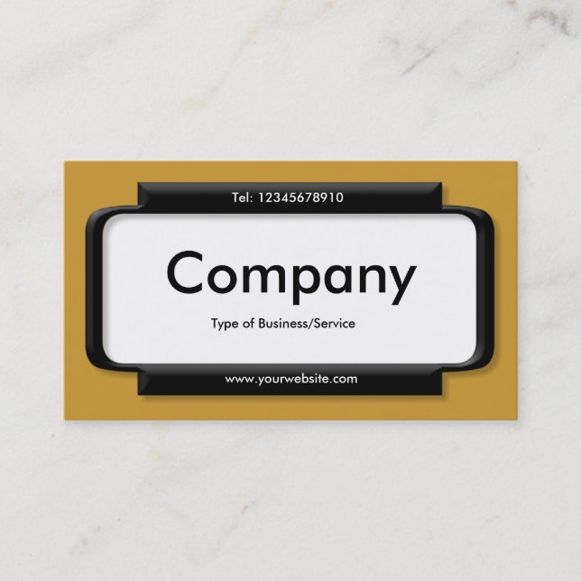 Stylish Panel - Raw Sienna (CC9933) Business Card (Front)