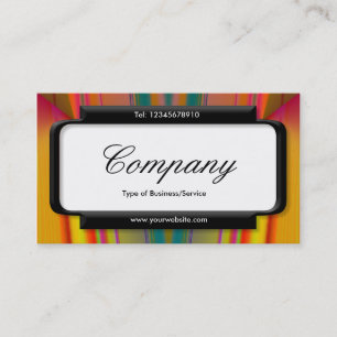 Stylish Panel (Script font) - Abstract V Business Card